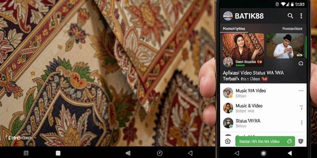 Tampilan antarmuka intuitif BATIK88 untuk video Status WA.
