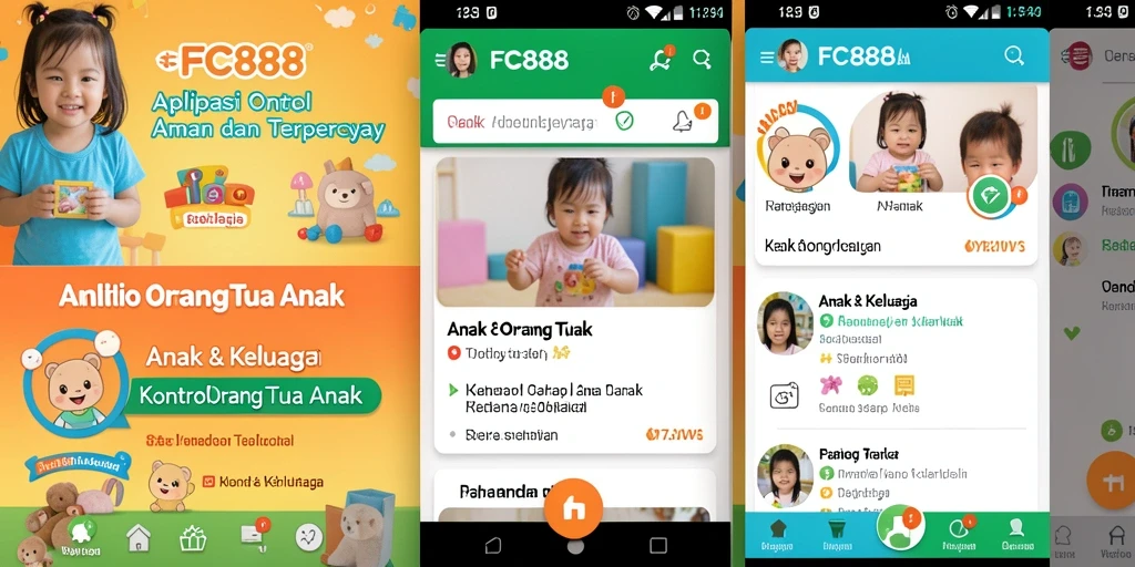 Tampilan antarmuka <strong>FC888</strong> yang intuitif dan ramah anak.
