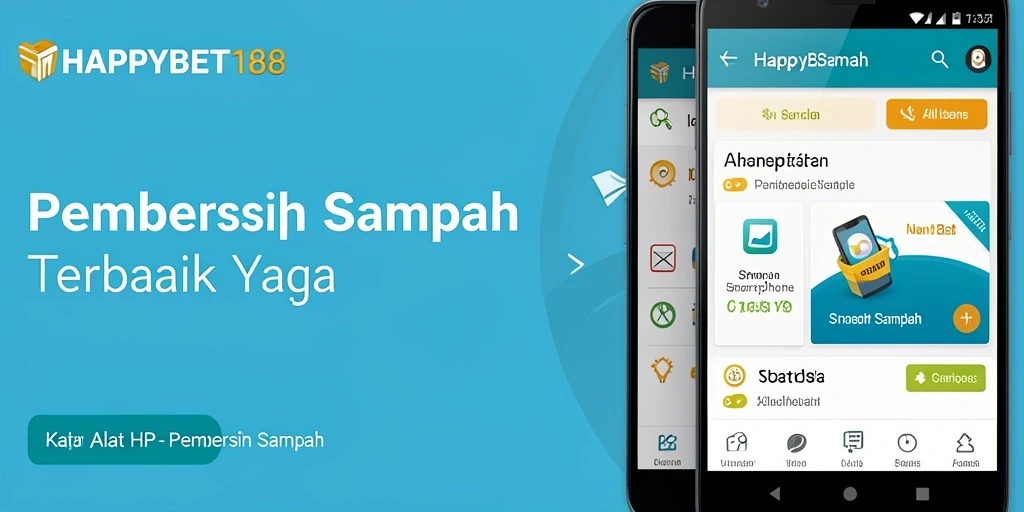Tampilan antarmuka <strong>HAPPYBET188</strong> yang intuitif untuk membersihkan sampah smartphone.