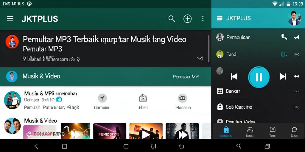 Antarmuka user-friendly JKTPLUS untuk pengalaman Pemutar MP3.