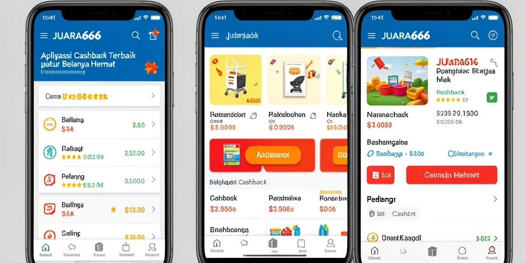 Antarmuka JUARA666 menampilkan penawaran Cashback menarik dengan mudah.