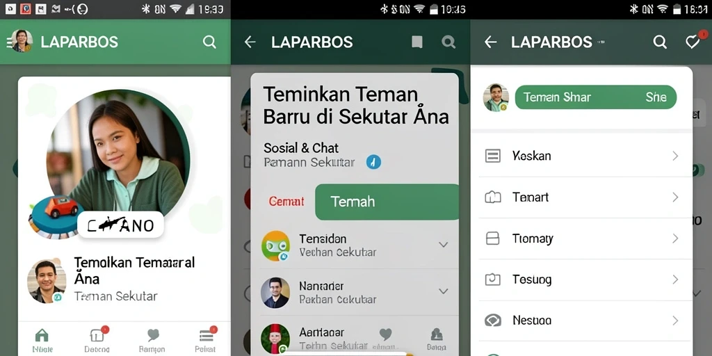 Tampilan antarmuka utama aplikasi LAPARBOS yang menarik dan interaktif.