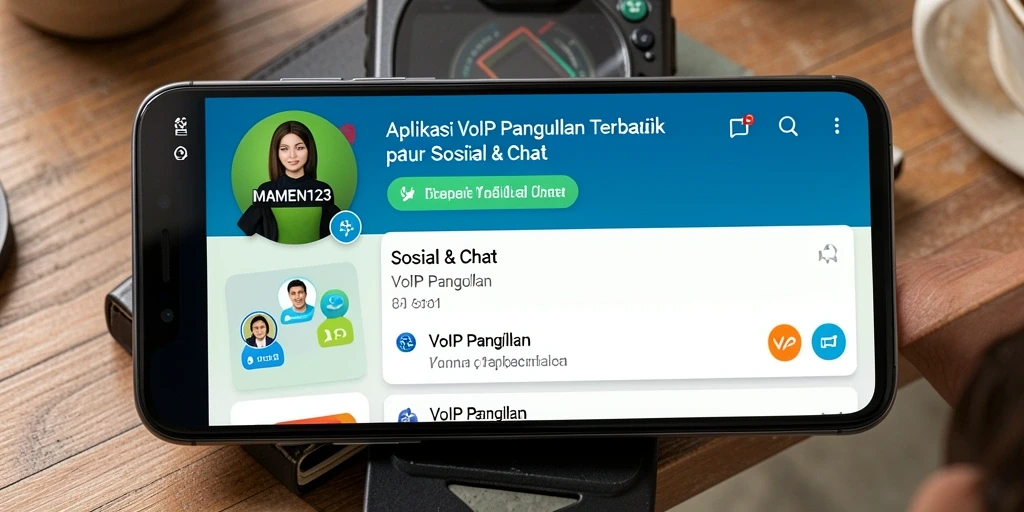 Antarmuka MAMEN123 yang intuitif untuk panggilan VoIP.