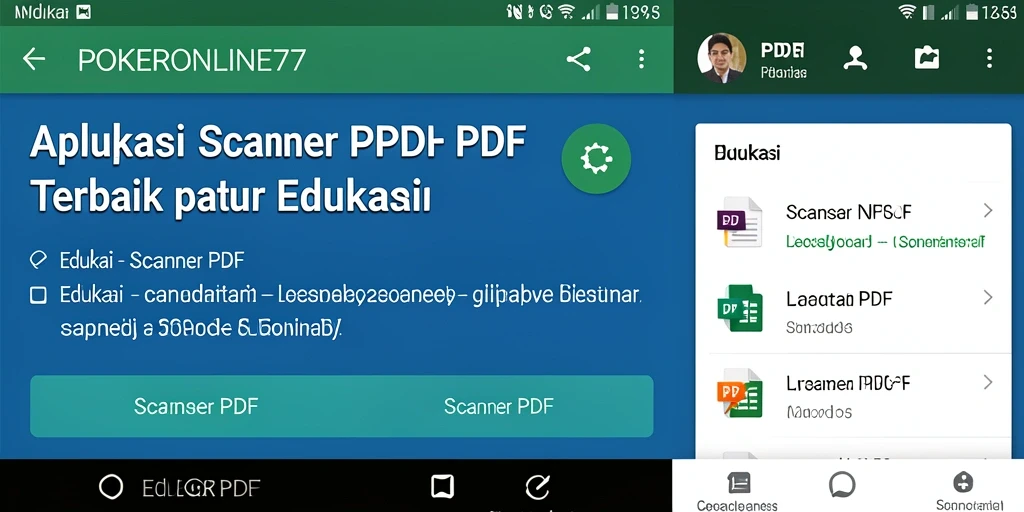 Tampilan antarmuka aplikasi POKERONLINE77 untuk Scanner PDF yang modern.