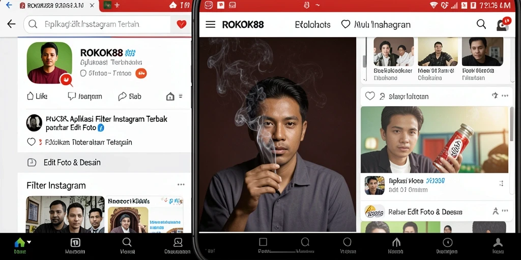Antarmuka ROKOK88 yang intuitif dan menarik untuk pengeditan foto.